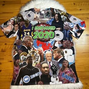 Sublime “I Survived 2020” Humor Funny Picture Short Sleeve T-shirt Size XL